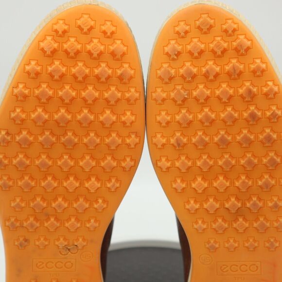 Ecco Street Spikeless Golf Shoes Mens Size 45 US 11-11.5 Brown Beige Leather - Picture 13 of 16